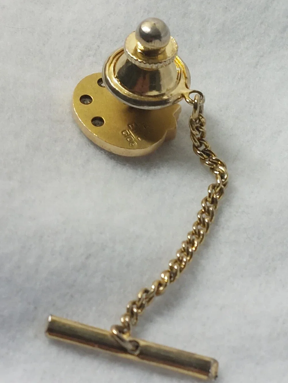 14K Gold Raytheon 20-Yr Service Award Pin, O.C. Tanner, 3 Diamonds - VTG Estate